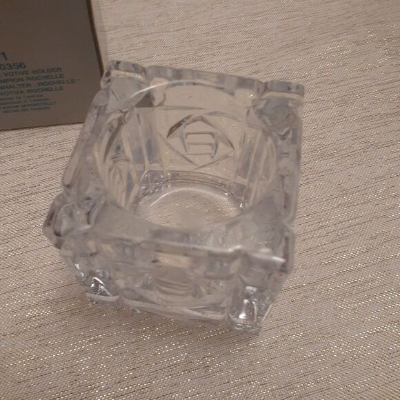 PartyLite P0356 Rochelle Votive Candle Holder Etched Glass Heavy - Picture 6 of 6